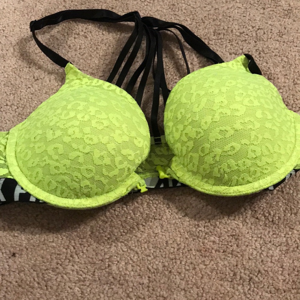 Neon yellow Pink bra